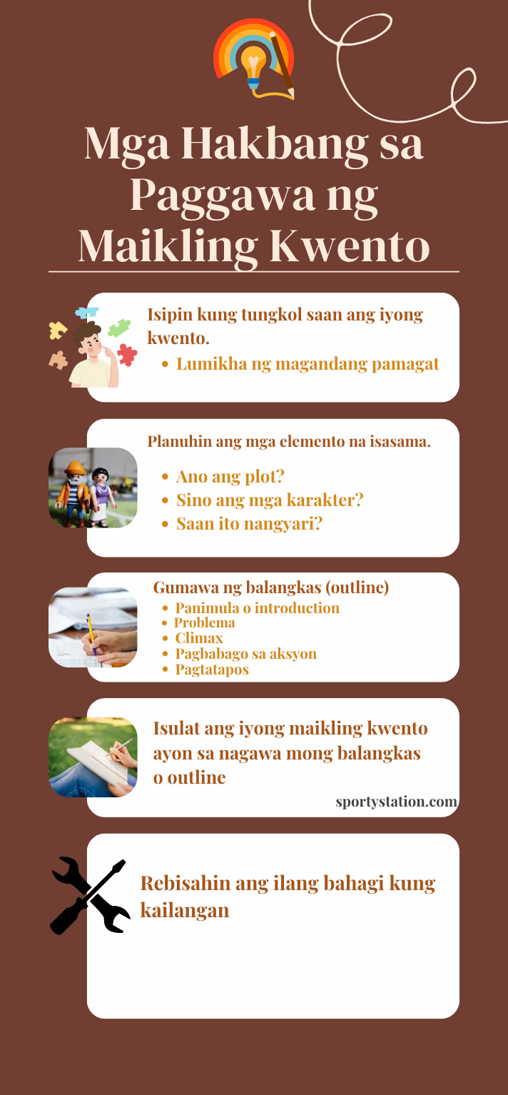 paano gumawa ng maikling kwento infographic