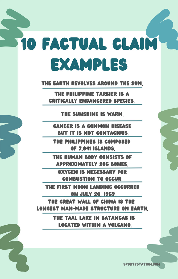 factual claim examples infographic