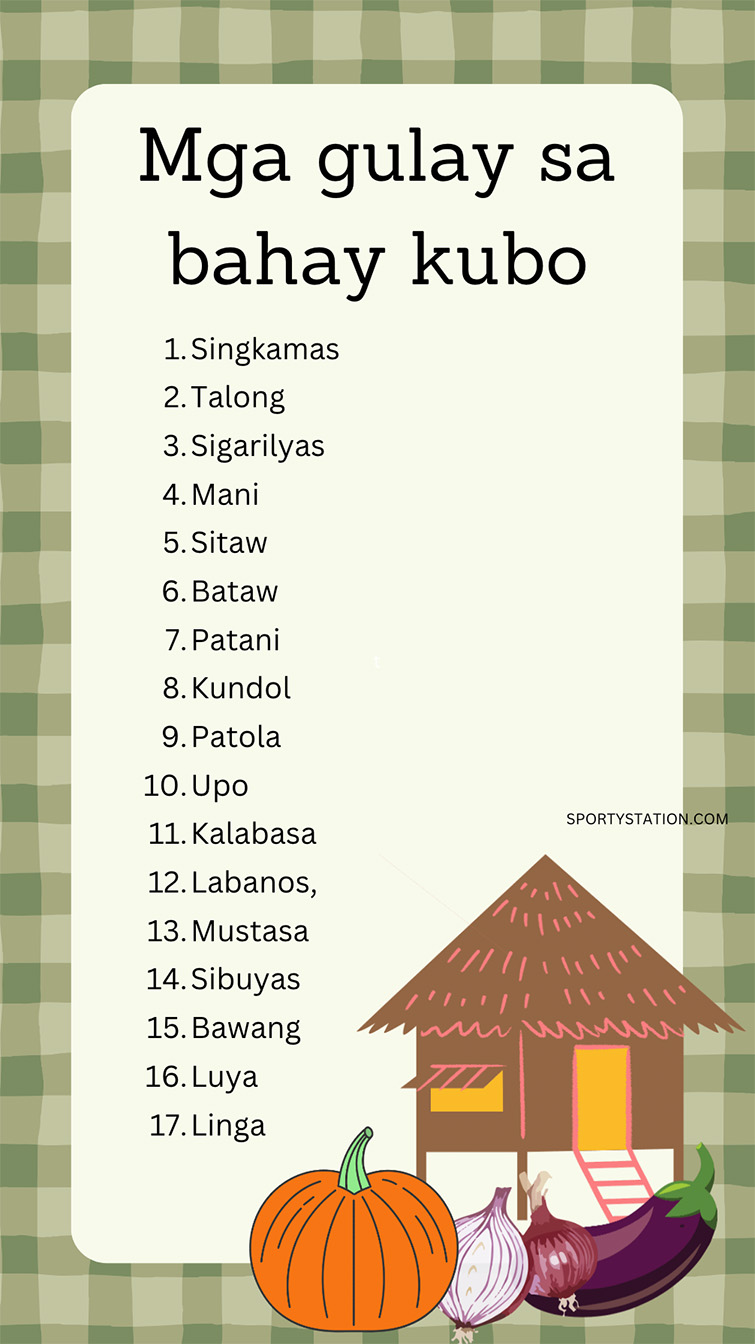 Mga Gulay sa bahay kubo List Infographic